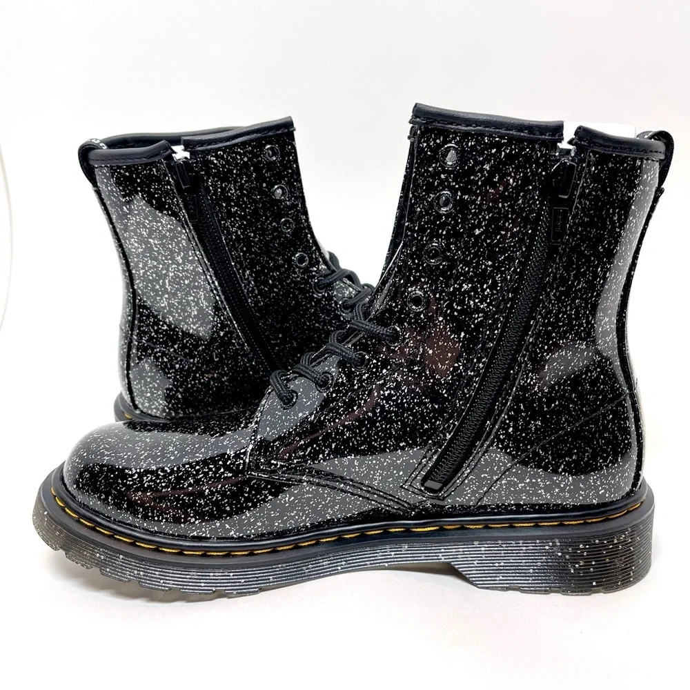 NIB Dr.‎ Martens Youth 1460 Cosmic Glitter Lace Up Boots Size 6